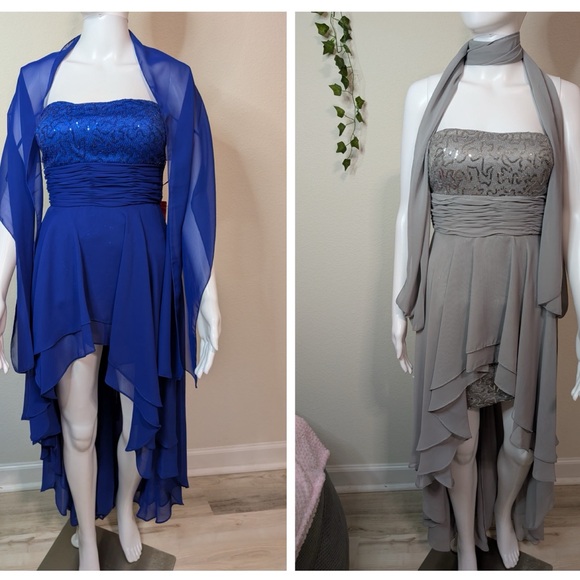 Dancing Queen Dresses & Skirts - Dancing Queen sequins Gowns for wedding, prom, formal event etc NWT blue or gray